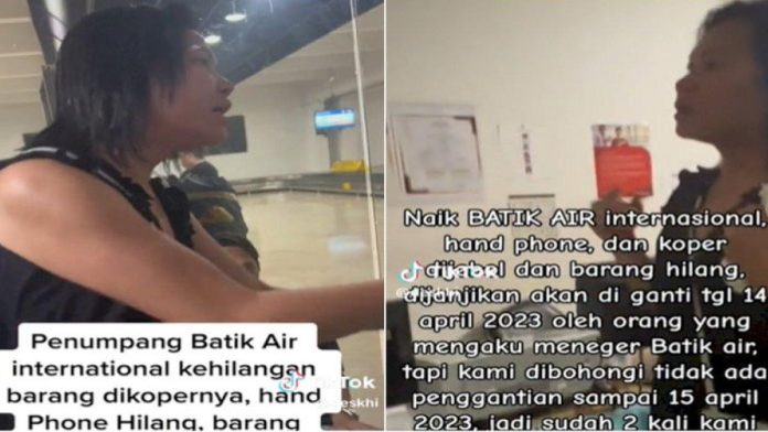 Tangkapan Layar Penumpang Batik Air sedang ngamuk