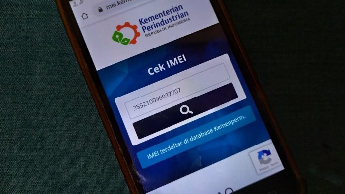 Ilustrasi cara cek IMEI di Kementerian Perindustrian.