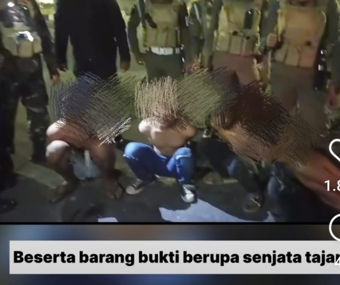 Pelaku terduga geng motor dan pencuri besi yang ditangkap Satpol PP Pemprov Sumut.