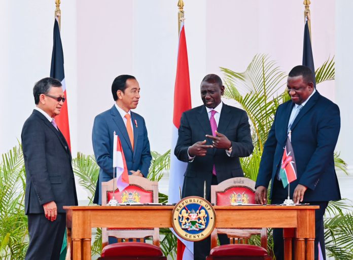 Pertemuan bilateral Presiden Jokowi dan Presiden Kenya William Ruto.