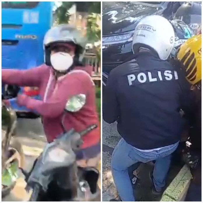 Pria berjaket merah marun dan jaket bertuliskan Polisi yang viral ikut menangkap Saipul Jamil ternyata bukan anggota Polri.