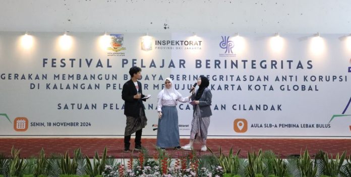 Inspektorat Pemkot Jaksel gelar Festival Pelajar Berintegritas untuk membangun karakter generasi anti korupsi bagai pelajar, Senin (18/11/2024).