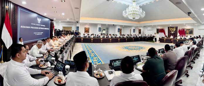 Sidang Kabinet Paripurna di Istana Kepresidenan, Jakarta, Rabu (22/1/2025).