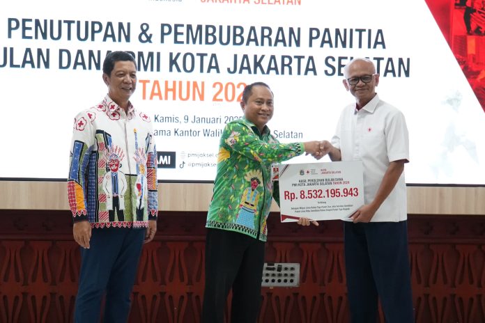 Plt Wakil Wali Kota Jakse Ali Murthado resmi menutup dan membubarkan panitia bulan dana PMI Jaksel 2024, Kamis (9/1/2025).