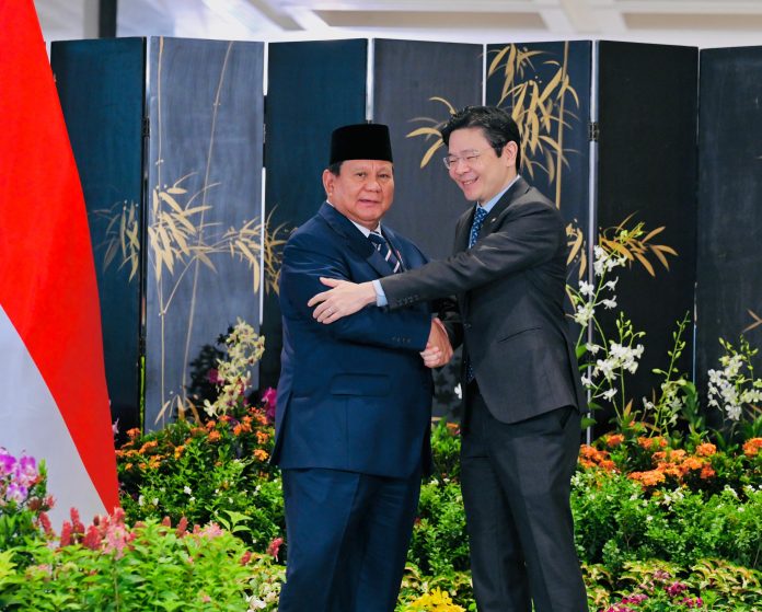Presiden Prabowo Subianto dan PM Singapura Lawrence Wong