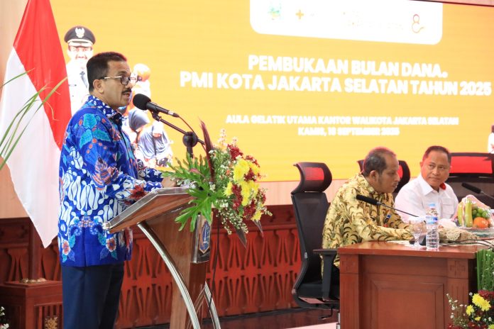 Wali Kota Administrasi Jakarta Selatan M. Anwar, secara resmi membuka kegiatan Bulan Dana Palang Merah Indonesia (PMI) Jakarta Selatan Tahun 2025 pada Kamis (18/9/2025).