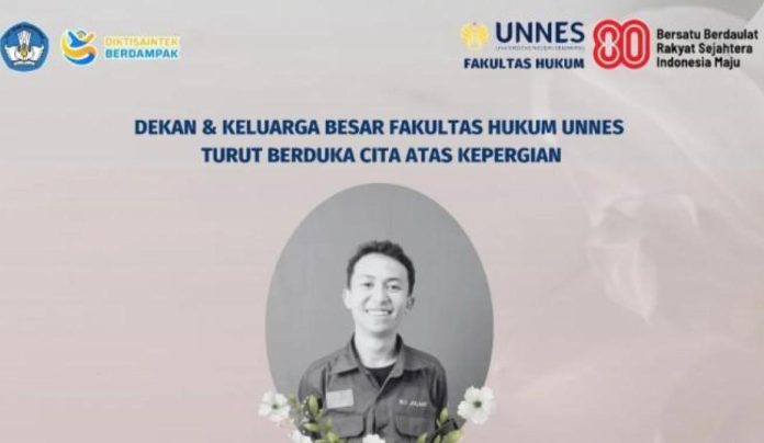 Kematian seorang mahasiswa Universitas Negeri Semarang (Unnes), Iko Juliant Junior, pada Minggu (31/8/2025), masih menyisakan tanda tanya besar.