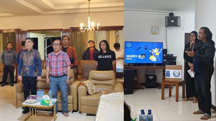 Musyawarah Besar (Mubes) Wartawan Jakarta Selatan (WJS) 2025 berlangsung khidmat dan demokratis di Villa DKI Megamendung, Bogor, Jawa Barat, Selasa (9/12/2025) malam. Dalam Mubes tersebut, Roebin Tarigan resmi diumumkan sebagai Ketua WJS periode 2025–2027 setelah meraih suara mayoritas dalam pemilihan langsung.