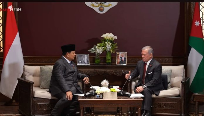 Raja Kerajaan Yordania Hasyimiah, Abdullah II, memuji komitmen Presiden Prabowo Subianto dalam mendorong perdamaian Palestina melalui solusi dua negara.