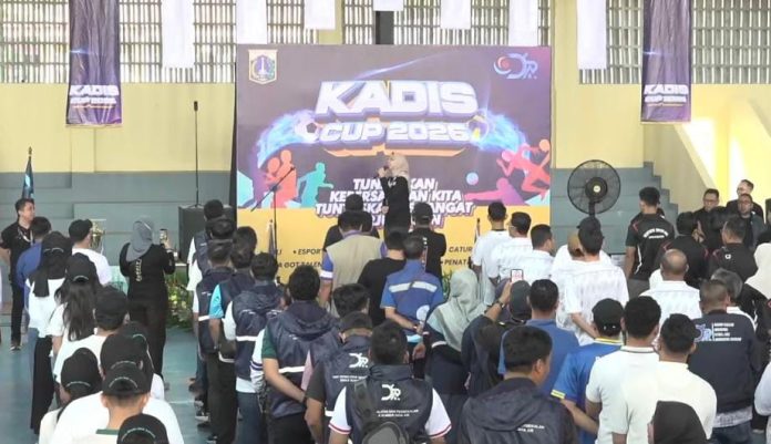 Kepala Dinas Sumber Daya Air (SDA) DKI Jakarta Ika AgustIn Ningrum membuka Kadis Cup 2026 di Eembung Jagakarsa, Jakarta Selatan, Jumat (24/7/2026).
