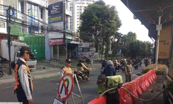 U-turn di Jalan RS Fatmawati Raya, tepatnya di depan Pizza Hut Delivery (PHD), Cilandak, Jakarta Selatan, resmi ditutup sementara mulai Kamis (6/8/2026).