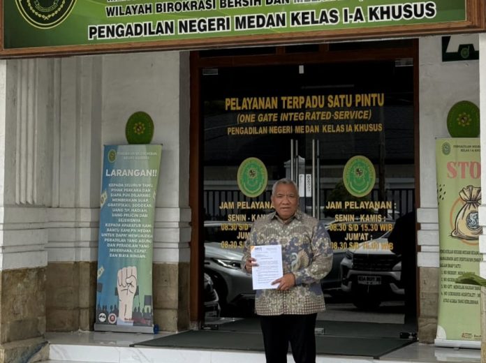 David Tobing, kuasa hukum PT Toba Surimi Industries Tbk (PT TSI) di Pengadilan Negeri Medan.