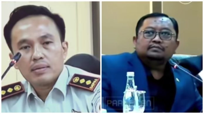 Anggota Komisi XII DPR RI Yanuar Arif Wibowo, dan Kepala Lapas Kelas IIA Cibinong nonaktif, Wisnu Hani Putranto, dalam rapat dengar pendapat (RDP), Senin (28/9/2026).