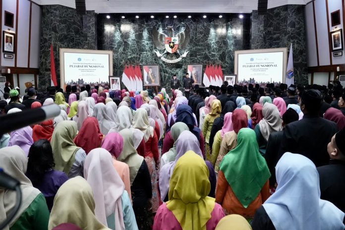 Pelantikan pejabat fungsional di Balai Kota DKI Jakarta, Rabu (14/10/2026).