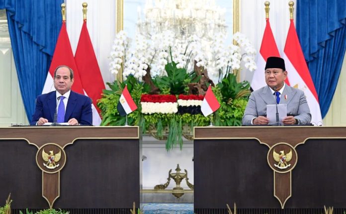 Presiden Prabowo Subianto dan Presiden Mesir Abdel Fattah El-Sisi menyerukan deeskalasi konflik di Timur Tengah melalui dialog dan diplomasi.